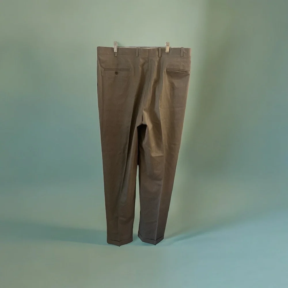 JB Britches for Nordstrom Men's Dress Pants Size 38 Virgin Wool BROWN Str. Leg